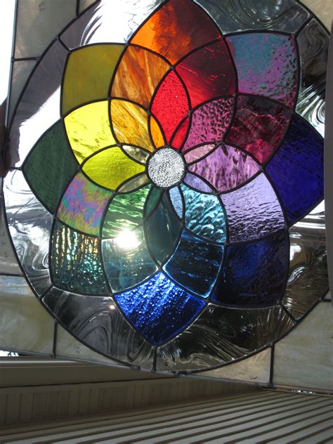 buy custom stained glass leaded color wheel   order