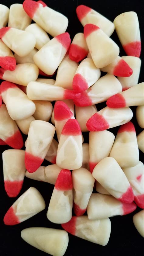 Obsessive Sweets Halloween Candy Corn Brachs Strawberry Vampire Teeth