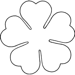 Flower base template included for free. Flower Love Five Petal Template clipart, cliparts of ...