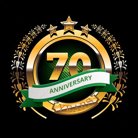 As a business owner, you're bound to make mistakes. 70 years anniversary label with ribbon Vector Image ...