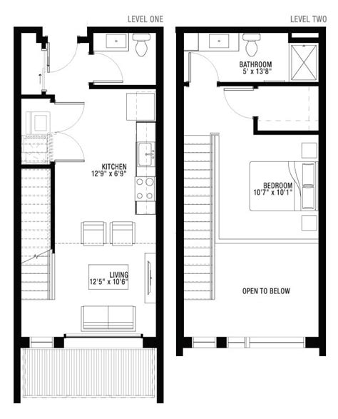 One Bedroom Apartment Open Floor Plans