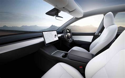 Inside The Tesla Model Y Changing Lanes