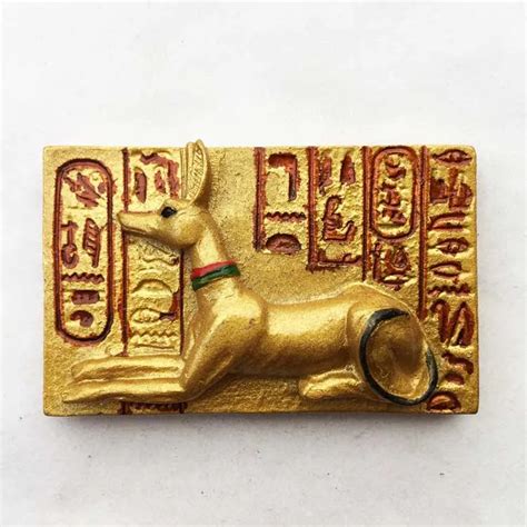 Egypt Mythology Totem Dog God Travel Souvenir Magnetic Sticker Fridge