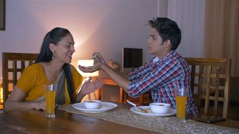 Indian Son Feeding His Mother While She Caresses Him Mother Indian Stock Footage Knot9