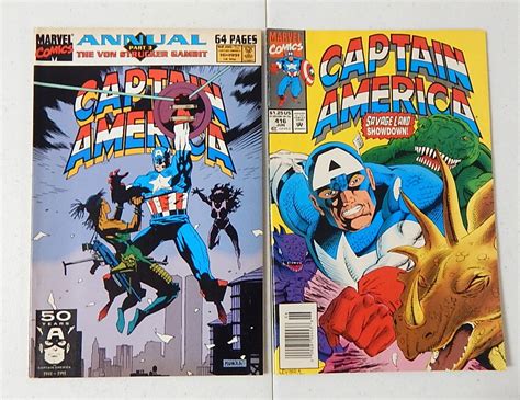 1990s Marvel Comics With Captain America And Super Heroes Ebth