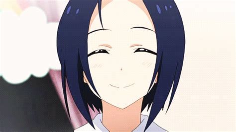 Miura Azusa Idolmaster Idolmaster Classic Animated Animated Gif Lowres Tagme Blue Hair
