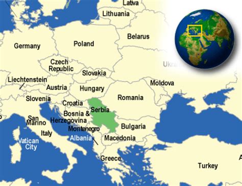 Map Of Serbia Countryreports