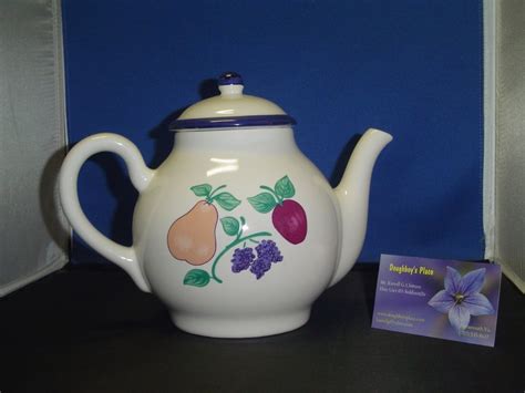 Princess House Crystal Orchard Medley 6 Cup Tea Or Coffee Pot Wlid