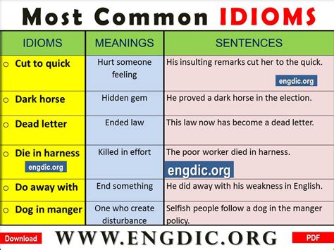 Most Common Idiomsdaily Useddownload A Book Free 𝔈𝔫𝔤𝔇𝔦𝔠