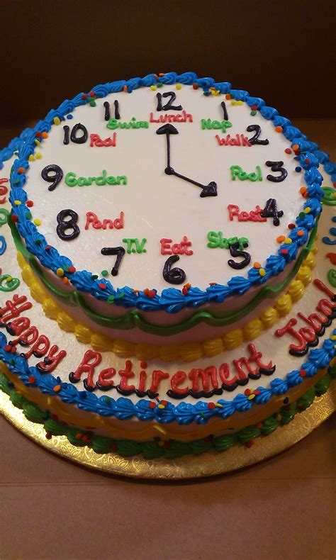 Retirement clock cake by Monicakes Warren, MI https://www.facebook.com