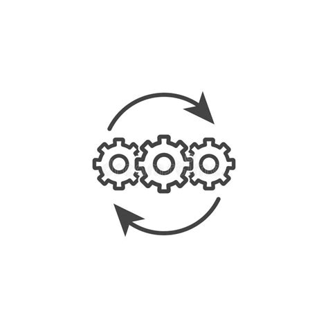 Business Process Optimization Vector Icon Progress Icon On White