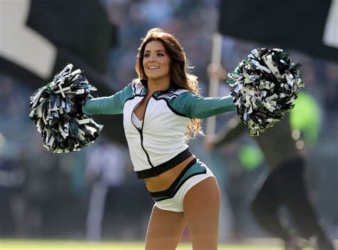 Eagles Cheerleaders Perform During Game Against The Miami Dolphins Photos