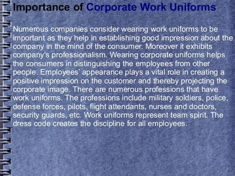 importance of corporate work uniforms