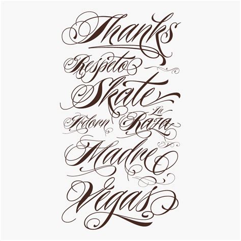Tattoo Lettering Fonts Hd Png Download Kindpng