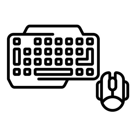 Premium Vector Gaming Keyboard And Mouse Line Illustration