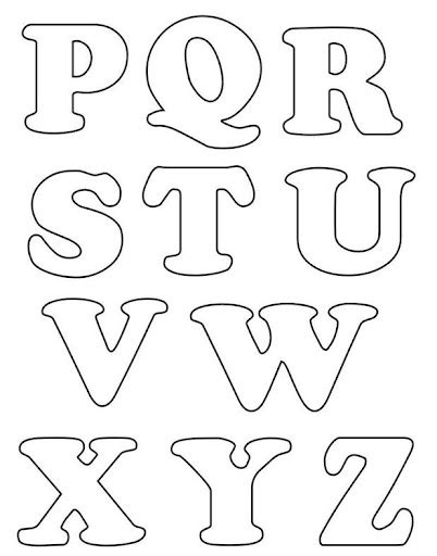 Molde de letras grandes em folha a4. Moldes de Letras para Mural! Moldes das letras do alfabeto!
