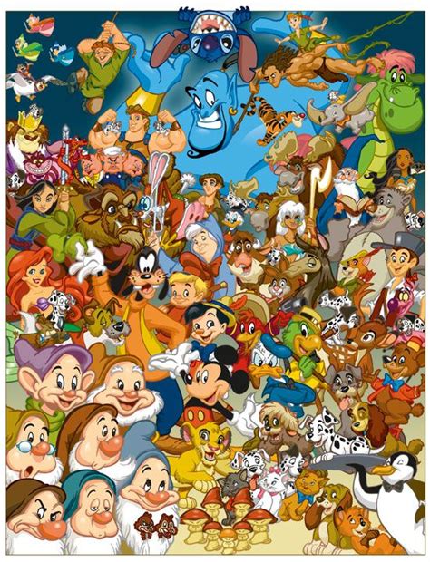 Disney Charactersgallery Disney Collage Disney Character Art