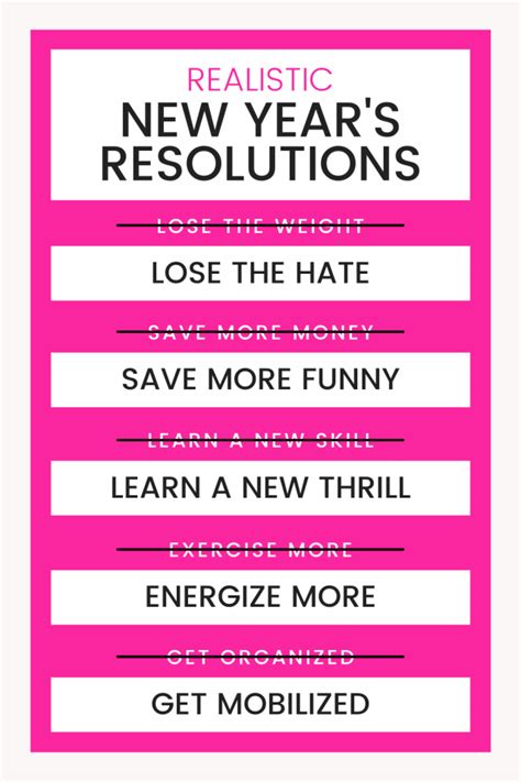 Realistic New Years Resolution Ideas Bring Wit On