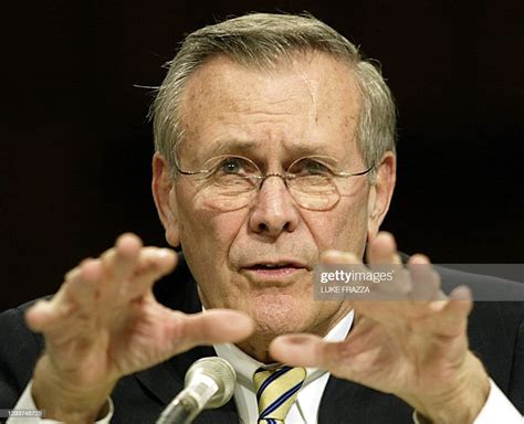 Us Secretary Of Defense Donald Rumsfeld Testifies Before The Senate