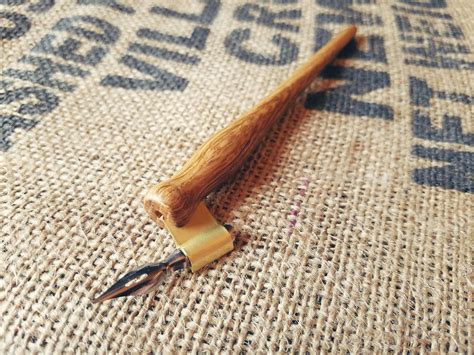 Handmade Oak Wood Oblique Dip Pen For Art Calligraphy Etsy Dip