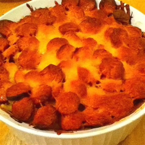Maria lichty's pesto havarti mac and cheese. Campbells cheese soup Mac & cheese with hot dog topper ...