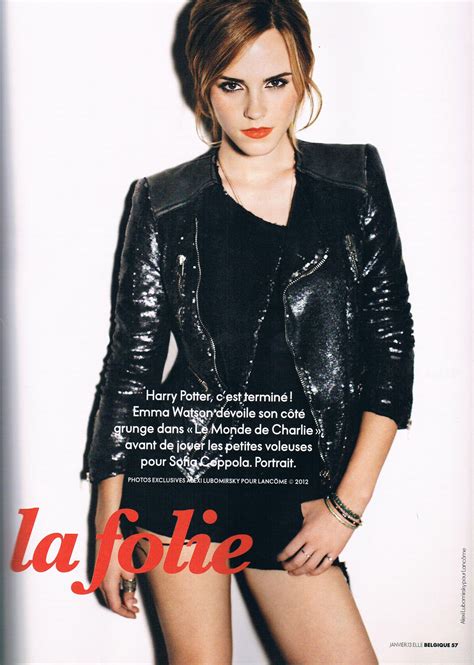Emma Watson In Elle Magazine Belgium January 2013 Issue Hawtcelebs