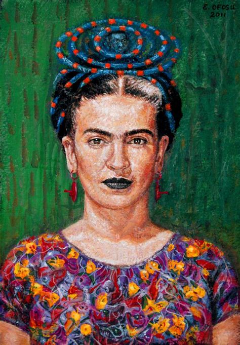 It varies slightly from the orozco, siqueiros, rivera and his wife frida kahlo contributed more to the history of mexican fine arts. Frida Kahlo by Edward Ofosu