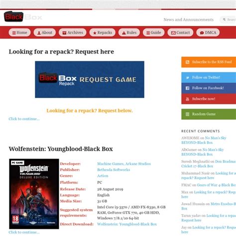 Black Box Repack Official Black Box Repack Site Pc Games And Pc