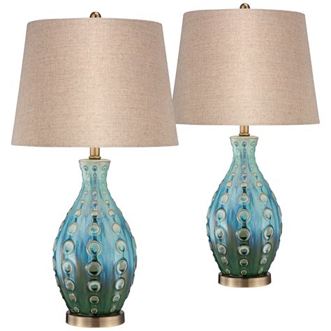 Choose between glass, metal, plastic, fabric, fiberglass, wood, or a combination of the materials to create a highly unique modern table lamp. 360 Lighting Mid Century Modern Table Lamps Set of 2 ...
