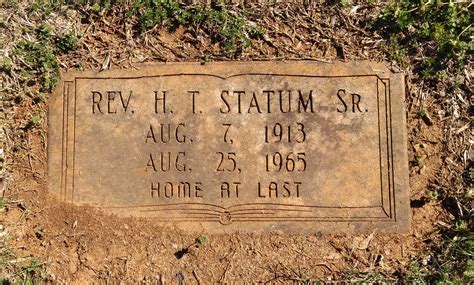 Rev Hugh Talmadge Statum Sr 1913 1965 Find A Grave Memorial
