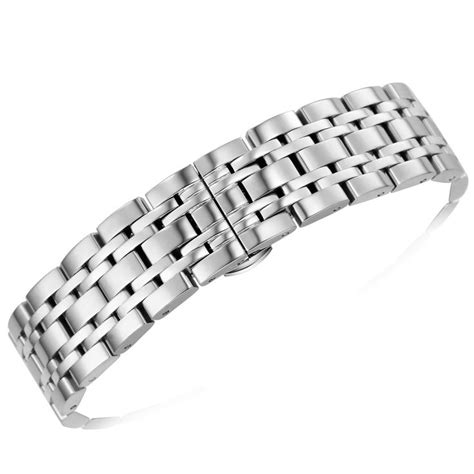 14mm 16mm 18mm 20mm 22mm High End Metal Watch Bands Straps Solid 316l Stainless Steel Straight