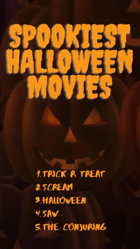 Spooky Halloween Movie List 🥰halloween Movie List Horror Films
