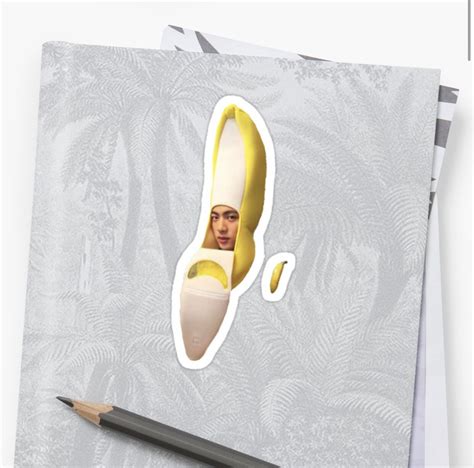 Jin Banana By Chimmyart Sticker By Chimmyart Banana Sticker Vinyl