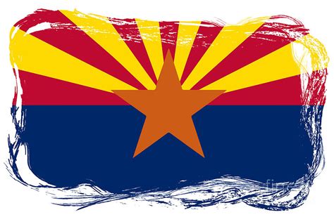 The State Of Arizona Flag Grunge Digital Art By Bigalbaloo Stock Fine