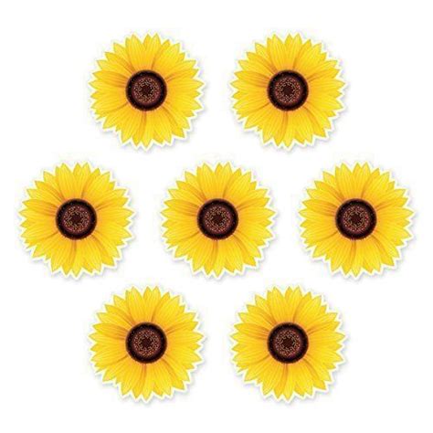 3 89 Sunflowers Set Of 7 Car Vinyl Stickers Select Size Ebay