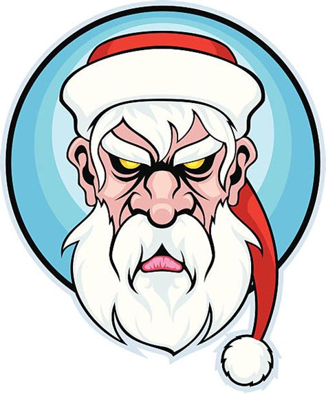 Scary Santa Claus Cartoon Clip Art Vector Images And Illustrations Istock