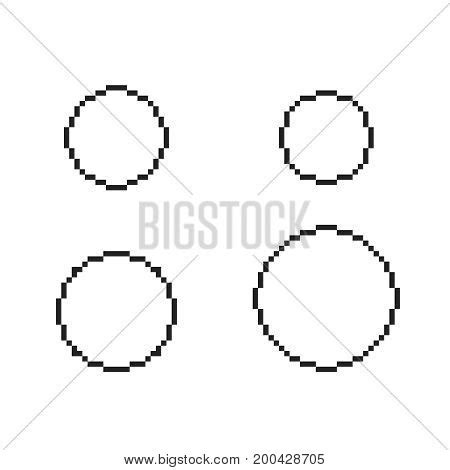 Anyway, that's how you make a circle in minecraft. Pixel Circles Set Vector & Photo (Free Trial) | Bigstock