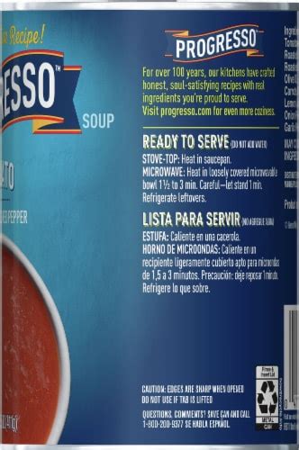 Progresso Tomato With Roasted Red Pepper Soup 145 Oz Kroger