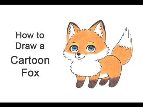 Then starting up in the middle draw a second citrus shape. How to Draw a Fox (Cartoon) - YouTube