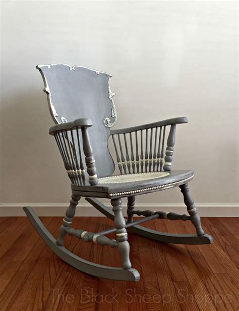 Antique Rocking Chair Seat Replacement And Painted Finish Rocking