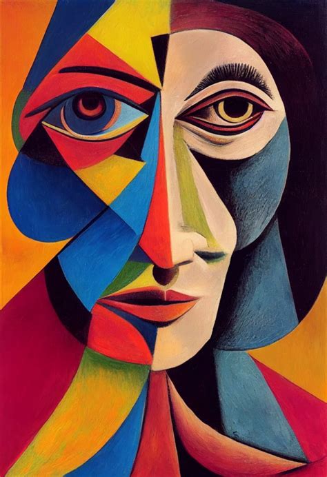 Pablo Picasso Very Detailed Women Face That Midjourney