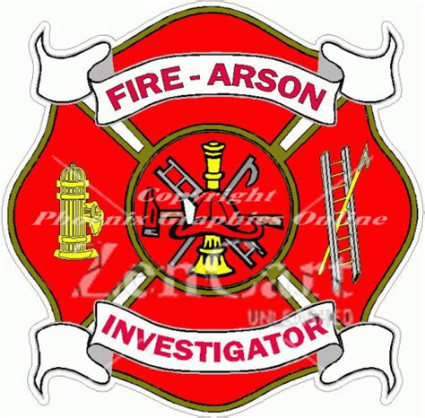 Fire Arson Investigator Decal 827 2101 Phoenix Graphics Your
