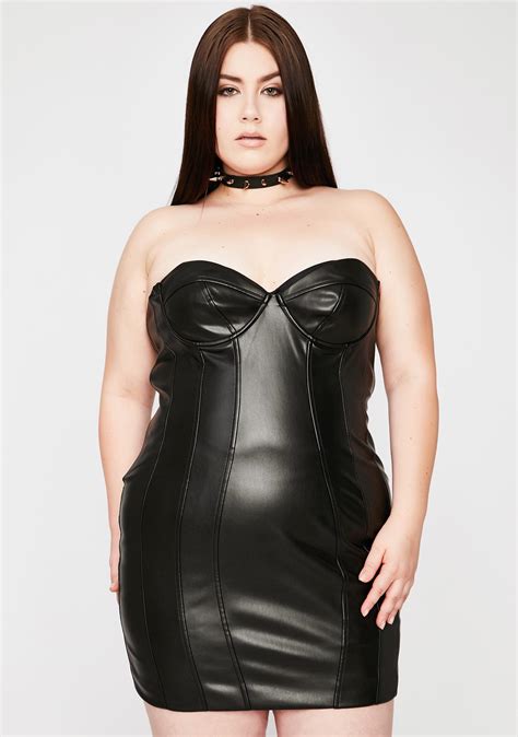 The Best Plus Size Leather Dress Strapless 2022 One Logic