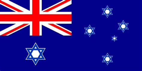 Australian Flag Jew World Order