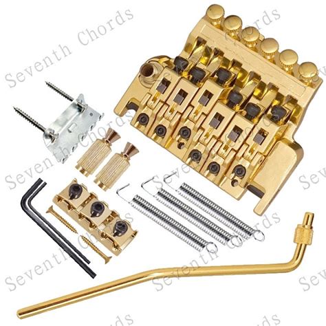 Qhx Gold Electric Guitar Tremolo Bridge Double Locking Assembly Systyem