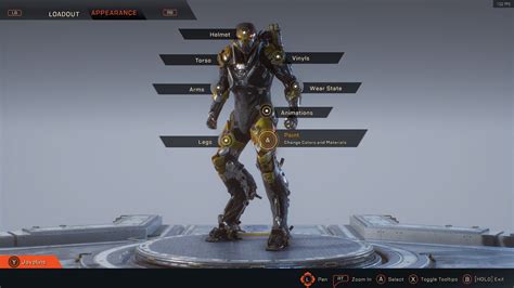 Anthem Javelin Customization Guide How To Customize Javelin Appearance