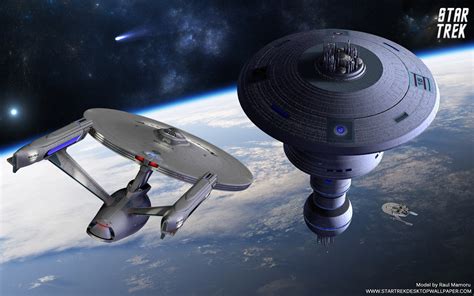 Star Trek Federation Spacedock Orbiting Earth