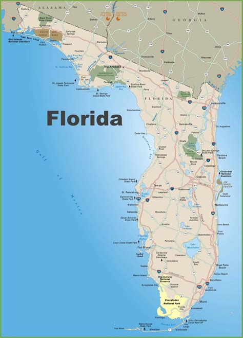 Florida Road Map Highway Map Of South Florida Printable Maps