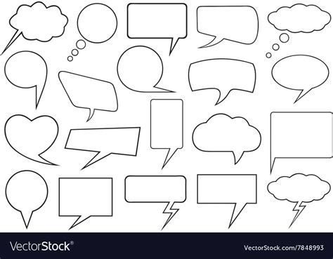 Set Of Different Speech Bubbles Royalty Free Vector Image