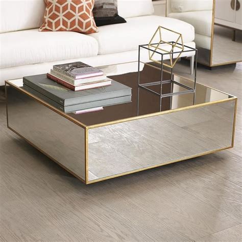 Large end table (over 24) guest rating. Floating Mirrored and Gold Coffee Table | Coffee table ...